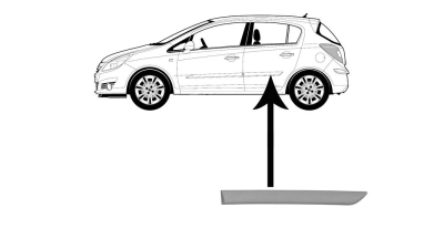 Bandou usa Opel Corsa D 07.2006-12.2014 Usa Spate Dreapta Grunduit 5172444 , modele cu 5Usi , 1buc.