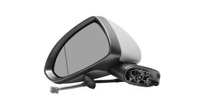 Oglinda exterioara Opel Corsa D 07.2006-12.2014, Corsa E 11.2014-, partea stanga View Max crom asferica carcasa prevopsita grunduita reglare electrica cu incalzire