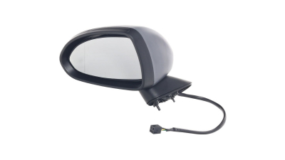 Oglinda exterioara Opel Corsa D, 07.2006-01.2011, partea Dreapta, culoare sticla crom, sticla convexa, cu carcasa grunduita, cu incalzire , ajustare electrica, 13187628; 13187632; 13188499; 6428252; 6428256