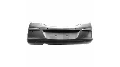Bara spate Opel Corsa D, 07.2006-12.2014 Model Cu 5 Usi, parte montare, cu gauri pentru senzori parcare, grunduita, 55589612, Aftermarket