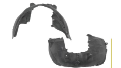 Carenaj roata Opel Corsa D, 07.2006-12.2014, partea Dreapta, Fata, 6101354, 5558FP1T, polietilena