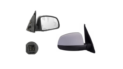 Oglinda usa exterioara OPEL MERIVA A, 05.2003-06.2010, partea dreapta, reglare electrica; carcasa grunduita; incalzit; sticla convexa; geam cromat; 6 gauri / 5 pini