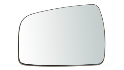 Geam oglinda exterioara cu suport fixare Opel Zafira, 01.2008-12.2011, partea Stanga, incalzit; sticla asferica; geam cromat, Aftermarket