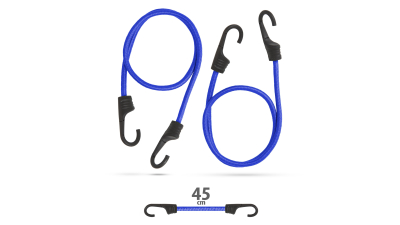 Set de cordeline de fixare profesionale - albastru - 45 cm x 8 mm - 2 buc. / Pachet, 1 buc., 55761A