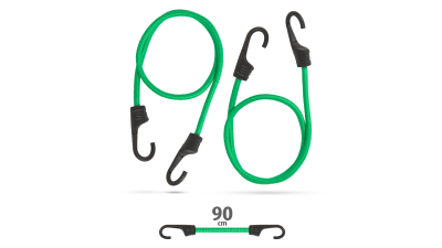 Set de cordeline de fixare profesionale - verde - 90 cm x 8 mm - 2 buc. / Pachet, 1 buc., 55761C