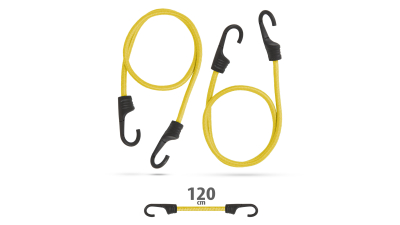 Set de cordeline de fixare profesionale - galben - 120 cm x 8 mm - 2 buc. / Pachet, 1 buc., 55761D