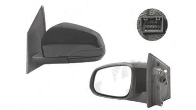 Oglinda exterioara Opel Karl, 06.2015-; Chevrolet Spark (M300), 2015-, Stanga, reglare electrica; grunduit; incalzita; geam convex; cromat; 5 pini, View Max
