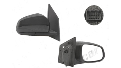 Oglinda exterioara Opel Karl, 06.2015-; Chevrolet Spark (M300), 2015-, Dreapta, reglare electrica; grunduit; incalzita; geam convex; cromat; 5 pini, View Max
