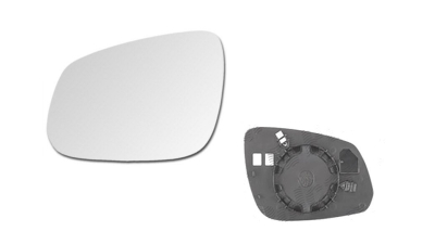 Geam oglinda exterioara cu suport fixare Opel Karl, 06.2015-; Chevrolet Spark (M300), 2015-, Stanga, geam convex; cromat, View Max