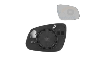 Geam oglinda exterioara cu suport fixare Opel Karl, 06.2015-; Chevrolet Spark (M300), 2015-, Dreapta, geam convex; cromat, View Max