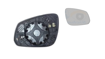 Geam oglinda exterioara cu suport fixare Opel Karl, 06.2015-; Chevrolet Spark (M300), 2015-, Dreapta, incalzita; geam convex; cromat, View Max