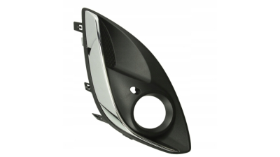 Grila bara Opel Corsa D 01.2011-12.2014, Fata partea Dreapta, Cu gaura pentru proiector, cu element cromat, 1400867