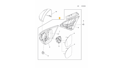 Oglinda usa exterioara Opel Insignia, 03.2017-, partea Dreapta, reglare electrica; grunduit; incalzit; sticla convexa; geam cromat, View Max