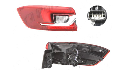 Stop spate lampa Opel Insignia, 03.2017-, spate, Stanga, Country Tourer, doar tip halogen, Sports Tourer, partea exterioara; LED+PY21W; cu suport becuri, AL (Automotive Lighting),
