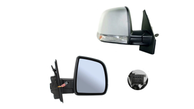 Oglinda exterioara Opel Combo, 11.2011-2015, Dreapta, TOUR, reglare electrica; grunduita; incalzita; geam convex; cromat; senzor temperatura; 8 pini; cu semnalizare, View Max