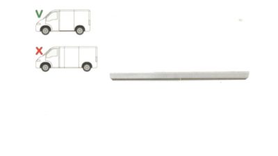 Prag Citroen C25 (280/290) 11.1981-05.1994 Fiat Ducato (280/290) 11.1981-05.1994 Peugeot J5 (280) 11.1981- 05.1994 Stanga 740121, lungime 2190mm, prag din metal