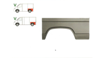 Segment reparatie aripa spate Peugeot J5, Citroen C25, Fiat Ducato 11.1981-1994 Partea Stanga, Spate, lungime 1165 mm , inaltime 543 mm,