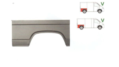 Segment reparatie aripa spate Peugeot J5, Citroen C25, Fiat Ducato 11.1981-1994 Partea Dreapta, Spate, lungime 1160 mm , inaltime 530 mm,