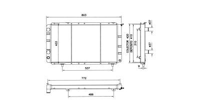 Radiator racire Citroen Jumper 1994-2002 2,0 80kw, Peugeot Boxer, 1994-2002 2,0 80kw
 Benzina/Diesel, Manual, Cu/fara AC, 700x415x23, Cu lipire fagure mecanica Aftermarket
