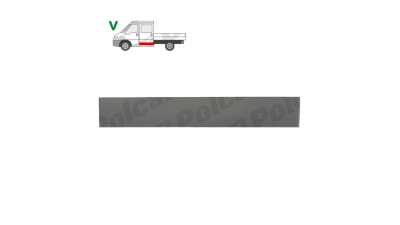 Panou reparatie usa Citroen JUMPER (230), 06.1994-08.2006, Fiat DUCATO (230), 03.1994-09.2006, Peugeot BOXER (230), 06.1994-08.2006 partea stanga= dreapta, parte inferioara, usa spate, (pt modele Double CAB), 