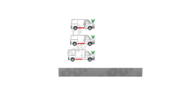Panou reparatie usa Citroen JUMPER (230), 06.1994-08.2006, Fiat DUCATO (230), 03.1994-09.2006, Peugeot BOXER (230), 06.1994-08.2006 partea dreapta, lungime 1210, inaltime 120 mm; usa culisanta; inferior, (doar pt modelul SCURT), 