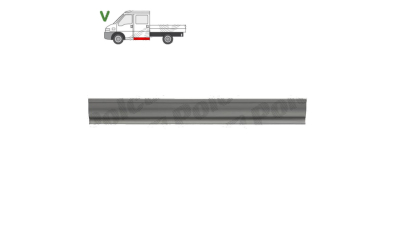 Prag Citroen Jumper (230), 06.1994-08.2006 Fiat Ducato (230), 03.1994-08.2006, Peugeot Boxer (230), 06.1994-09.2006  Usa Fata , Spate Stanga/dreapta, lungime 780mm , doar pt. Model DOUBLECAB