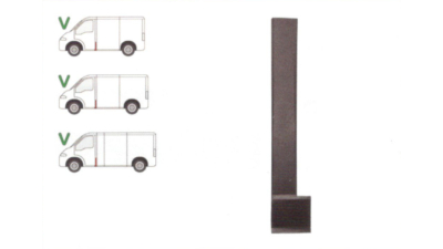 Stalp mijloc Citroen Jumper (230/ 244) 06.1994-08.2006, Fiat Ducato (230/244) 03.1994-09.2006, Peougeot Boxer (230/244) 06.1994-08.2006, partea Stanga, partea inferioara, versiunea scurta,