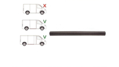 Prag metalic Fiat Ducato 1994-2006, Peugeot Boxer 1994-2006, Citroen Jumper 1994-2006 Modele Lung Si Mijlociu (Nu Este Compatibil La Modelul Scurt), parte montare dreapta, sub usa culisanta, lungime 1395mm, 570242-4, Aftermarket