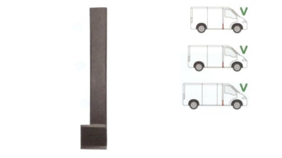 Stalp mijloc Citroen Jumper (230/ 244) 06.1994-08.2006, Fiat Ducato (230/244) 03.1994-09.2006, Peougeot Boxer (230/244) 06.1994-08.2006, partea Dreapta, partea inferioara, versiunea scurta, mijlocie, lunga