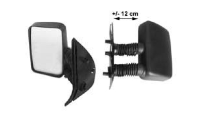 Oglinda exterioara Citroen Jumper (230), 06.1994-06.1999, Fiat Ducato (230), 03.1994-06.1999, Peugeot Boxer (230), 06.1994-06.1999, Stanga, Crom, manuala, Fara incalzire, carcasa neagra, Convex, View Max, Model LUNG, 5702511M