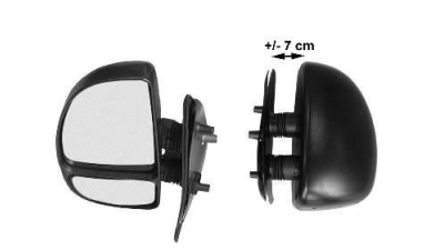 Oglinda exterioara Citroen Jumper 1999-2006, Fiat Ducato, 1999-2006, Peugeot Boxer 1999-2006, Stanga, Crom, manuala, Fara incalzire, carcasa neagra, Convex, View Max,Model SCURT, 5702512M