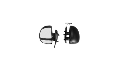 Oglinda exterioara Citroen Jumper 1999-2006, Fiat Ducato, 1999-2006, Peugeot Boxer 1999-2006, Dreapta, Crom, manuala, Fara incalzire, carcasa neagra, Convex, View Max, Model SCURT,  5702522M