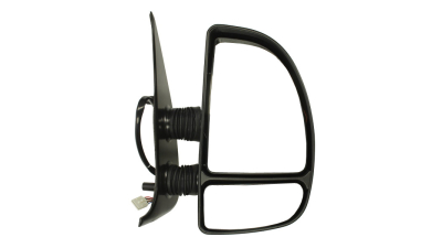 Oglinda exterioara Citroen Jumper 1999-2006, Fiat Ducato, 1999-2006, Peugeot Boxer 1999-2006, Dreapta, Crom, carcasa neagra, Convex, oglinda superioara electrica, Model SCURT , 5702526E