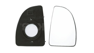 Geam oglinda exterioara cu suport fixare Citroen Jumper (230/244), 07.1999-08.2006, Fiat Ducato (230/244), 07.1999-09.2006; Peugeot Boxer (230/244), 07.1999-08.2006, partea Dreapta, sticla convexa; geam cromat, Aftermarket