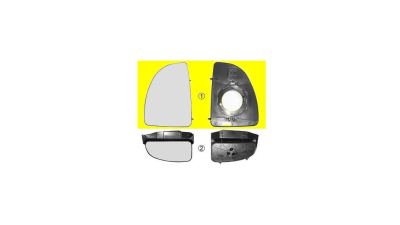 Geam oglinda Citroen Jumper 1999-2006, Fiat Ducato, 1999-2006, Peugeot Boxer 1999-2006, Dreapta, Crom, Fara incalzire, Convex, View Max, superioara 5702555M