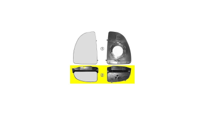 Geam oglinda Citroen Jumper 1999-2006, Fiat Ducato, 1999-2006, Peugeot Boxer 1999-2006, Dreapta, Crom, Fara incalzire, Inferioara , panoramica, View Max, 71716697 5702558M