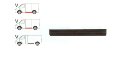 Panou reparatie lateral Peugeot Boxer, Citroen Jumper, Fiat Ducato 1994-2006 Partea Stanga, Lateral, lungime 1395 mm , inaltime 193 mm, Model Scurt si LONG