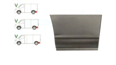 Segment reparatie aripa spate Peugeot Boxer, Citroen Jumper, Fiat Ducato 1994-2006, Partea Stanga, Spate, in spatele rotii