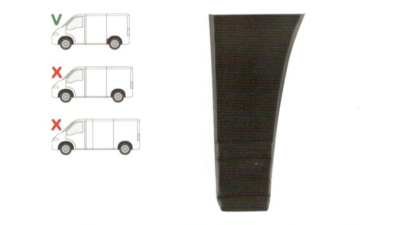 Segment reparatie aripa spate Peugeot Boxer, Fiat Ducato 1994-2006,Scurt Partea Stanga, Spate, lungime 130 mm , 278 mm , model scurt, in fata rotii
