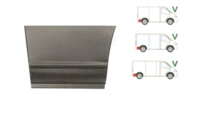 Segment reparatie aripa spate Peugeot Boxer, Citroen Jumper, Fiat Ducato 1994-2006 Partea Dreapta, Spate, in spatele rotii, lungime 325 inaltime 235mm