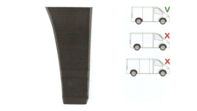 Segment reparatie aripa spate Peugeot Boxer, Fiat Ducato 1994-2006,Scurt Partea Dreapta, Spate, lungime 128 mm , 275 mm , model scurt, in fata rotii