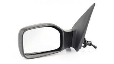Oglinda exterioara Peugeot 106 (1_) 06.1996-12.2003 partea stanga BestAutoVest crom asferica carcasa neagra reglare manuala prin cablu fara incalzire
