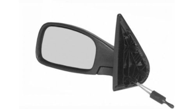 Oglinda exterioara Peugeot 306 (7_) (Hatchback + Sedan) 3.1993-12.2001 partea stanga View Max crom asferica carcasa prevopsita grunduita reglare manuala prin cablu fara incalzire