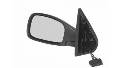 Oglinda exterioara Peugeot 306 (7_) (Hatchback + Sedan) 3.1993-12.2001, cu 5 pini,  partea stanga View Max crom asferica carcasa prevopsita grunduita reglare electrica cu incalzire