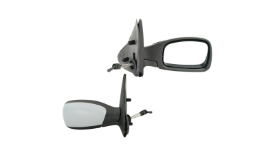 Oglinda exterioara Peugeot 306 (7_) (Hatchback + Sedan) 3.1993-12.2001 partea dreapta View Max crom convex carcasa prevopsita grunduita reglare manuala prin cablu fara incalzire