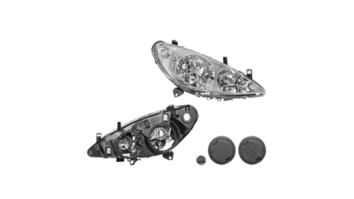 Far Peugeot 307 03.2001-09.2005 TYC partea Dreapta cu lampa ceata tip bec H1+H1+H7