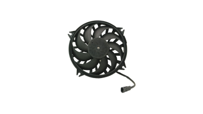 GMV radiator electroventilator Citroen Berlingo, 12.1999-2008 Motor 2, 0 Hdi 66kw, Citroen C5, 03.2001-08.2004 Motor 2, 0 Hdi 66/79/80kw Benzina/Diesel, tip climatizare cu AC, cutie Manuala, dimensiune 400W/385mm, cu 2 pini, plastic, Aftermarket