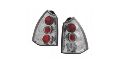 Set stopuri tuning Peugeot 307, 03.2001-09.2005 Model Combi, Estate, partea Stanga, Dreapta transparent-silver, fara suport becuri, 