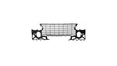 Grila bara de protectie Peugeot 307 (3), 09.2005-09.2007, cu gauri pentru ornament, fara element cromat