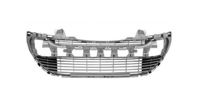 Grila bara fata Peugeot 308 (4_), 09.2007-04.2011, 7414VH, 571227-J, silver, cu ornament/bandou bara